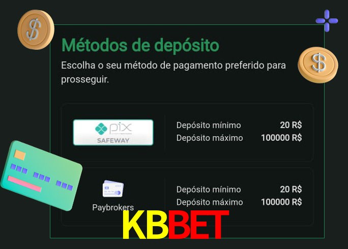 O cassino KBBet oferece uma grande variedade de métodos de pagamento